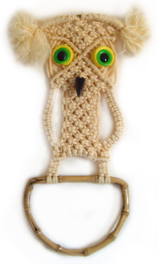 Alfonso, a Whimsical Macramé Owl